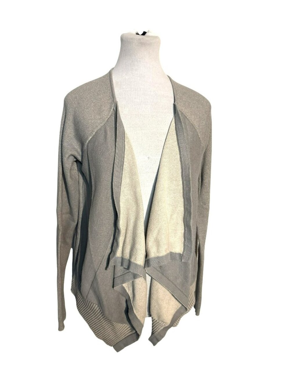 Cabi Pocket Draped Open Front Cotton Cardigan Style 5132 Size M